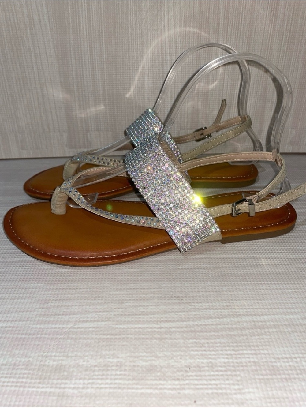 C&M Rhinestone Strappy Sandals